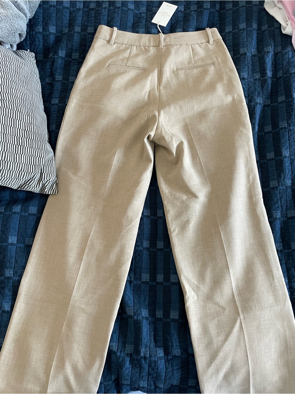 Aritzia Effortless pant in oatmeal Beige Straight-Leg Trousers - Picture 9 of 9